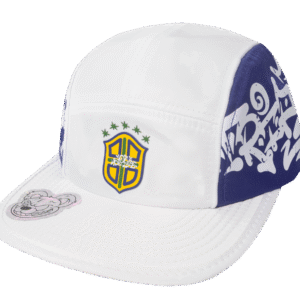 Boné 5 Five Panel Trip Side BRASIL - branco|azul