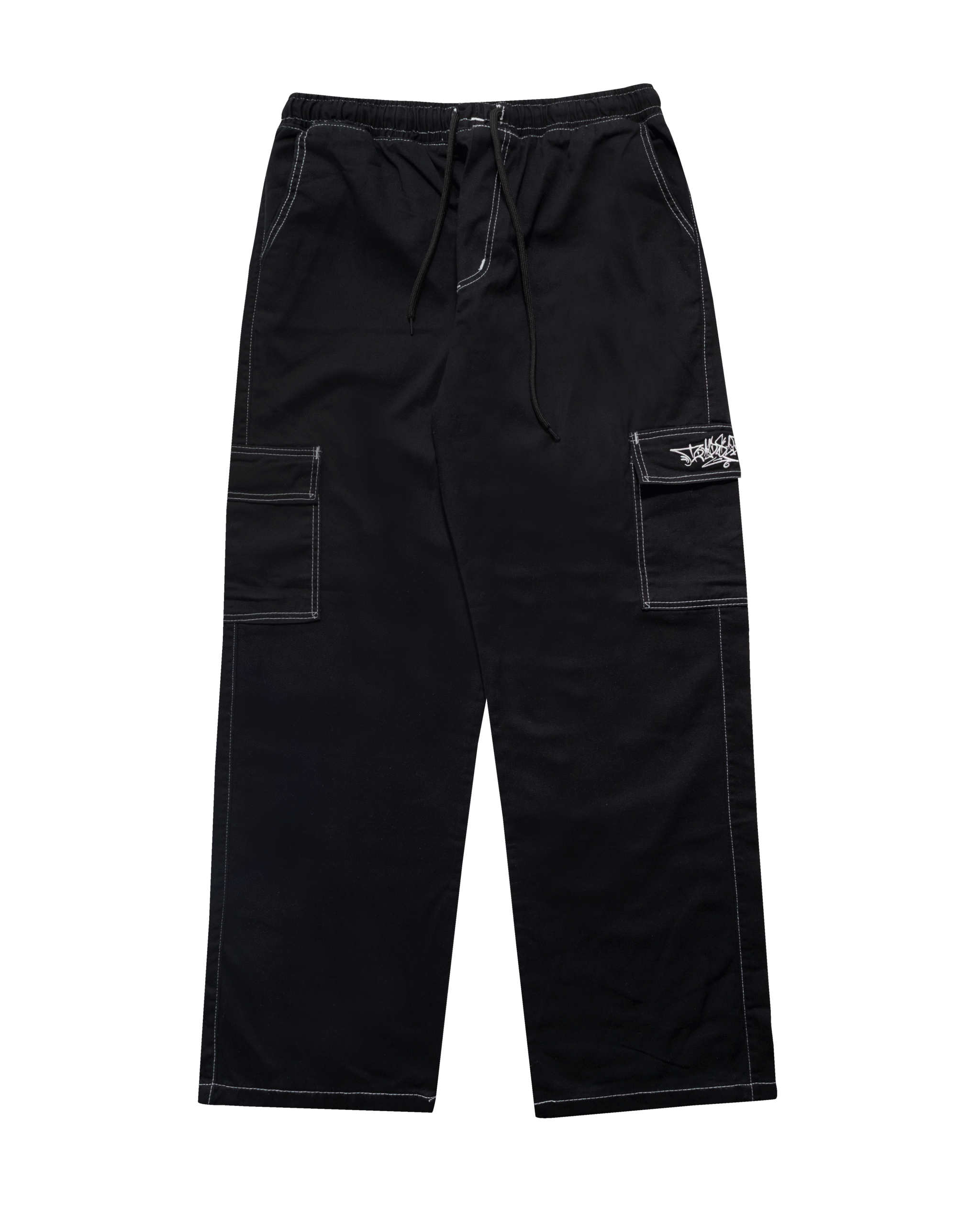 Calça Cargo Sarja pespontada