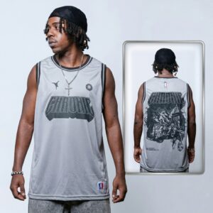 Regata Basquete Chronic Palhaço Gang Cidade em Chamas - Cinza